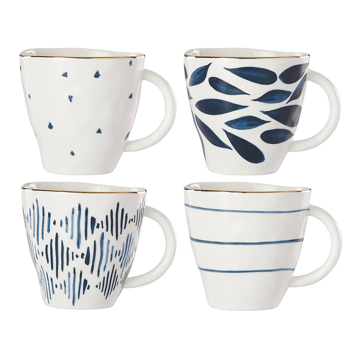 Blue Bay Dessert Mugs - Set of 4