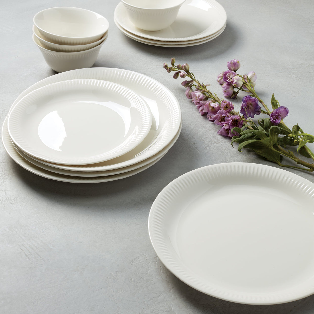 Profile White Dinner Plates - Set of 4