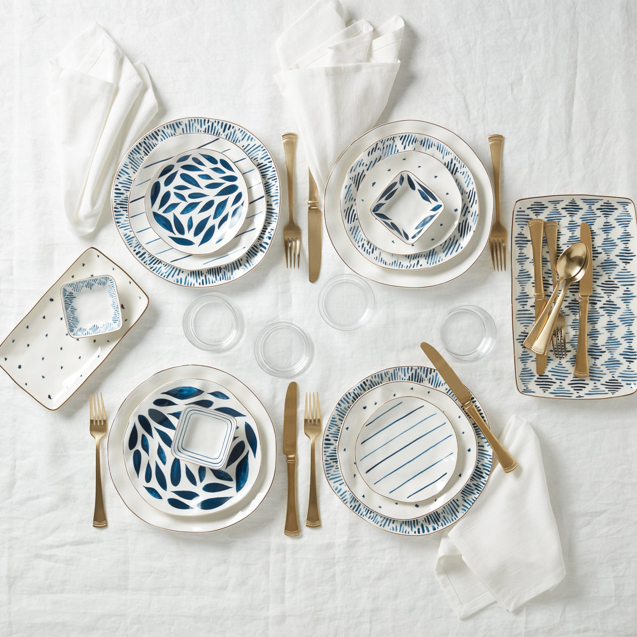 Portola Gold Satin 20 Piece Flatware Set