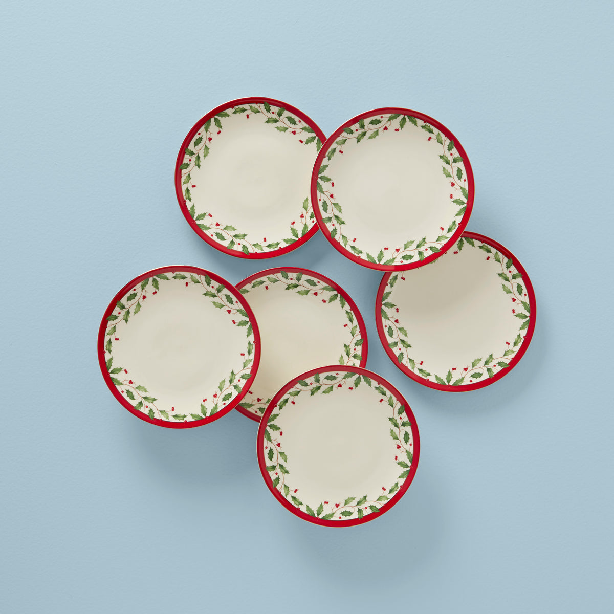 Holiday 6Piece Accent Plate Set Lenox Corporation