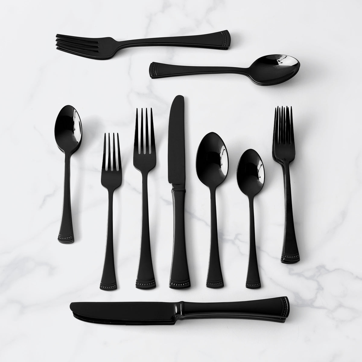 Portola Black 20Piece Flatware Set Lenox Corporation