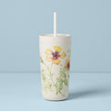 Butterfly Meadow Bamboo Tumbler With Straw