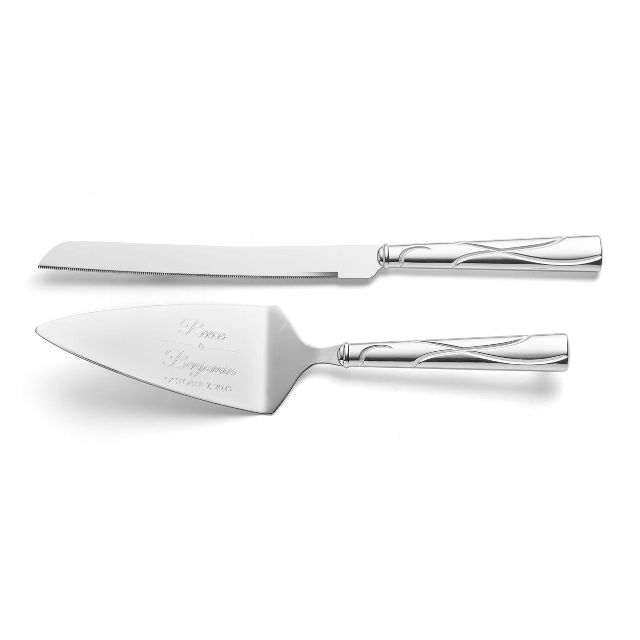 Personalized Adorn Cake Knife & Server Set