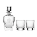 Personalized Tuscany Classics 3-Piece Whiskey Decanter & Glass Set
