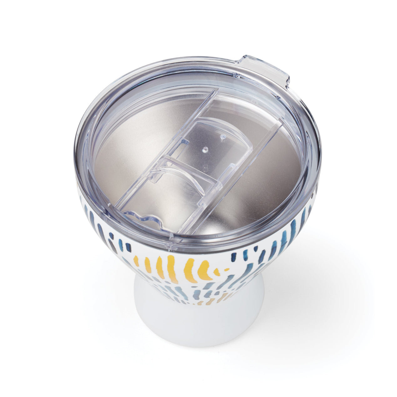 Blue Bay Ikat Pattern Stainless Steel Cocktail Tumbler