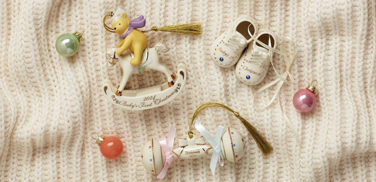 Baby's First Christmas" 2024 holiday ornaments