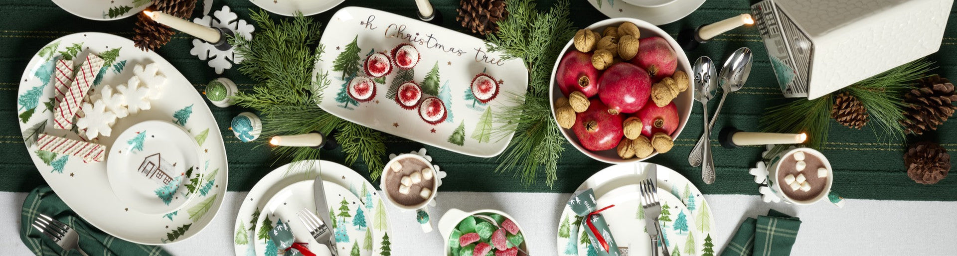 Christmas themed table setting