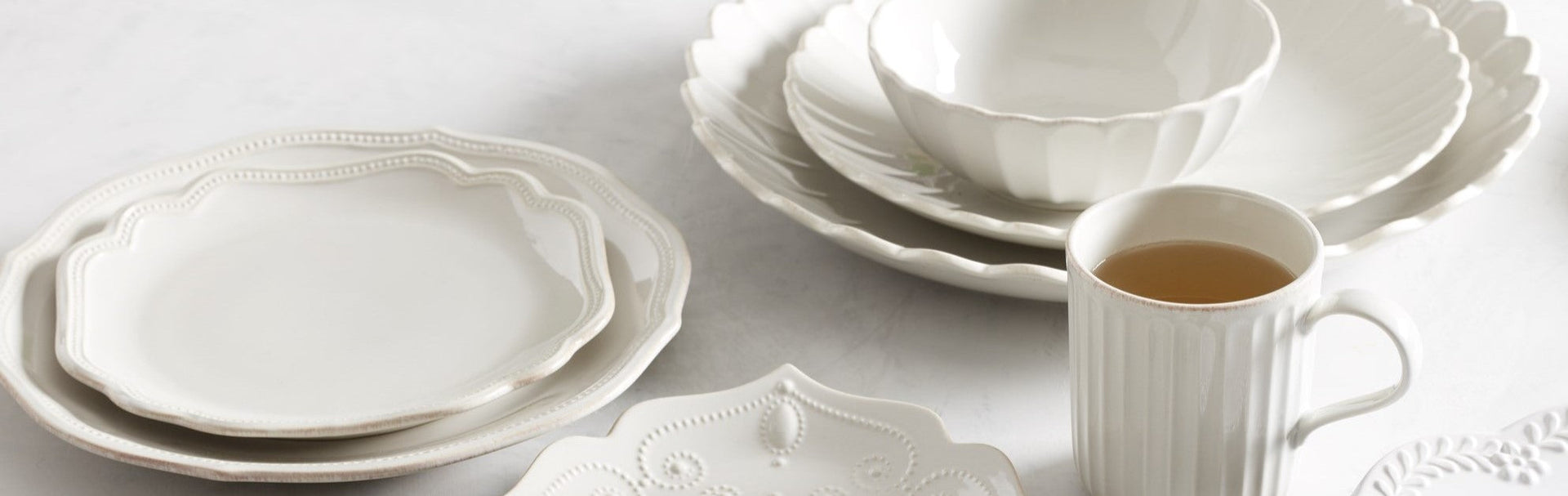 White Dinnerware and Mug