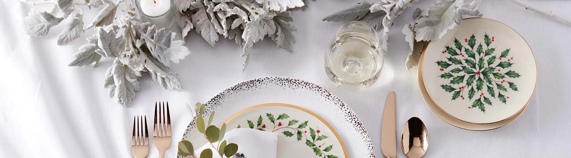 Lenox Holiday Dinnerware place setting on table