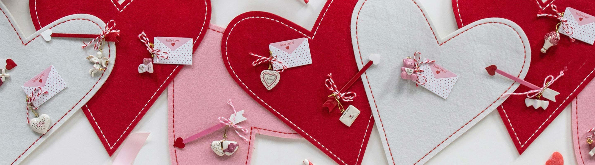 Cutout hearts and love letters