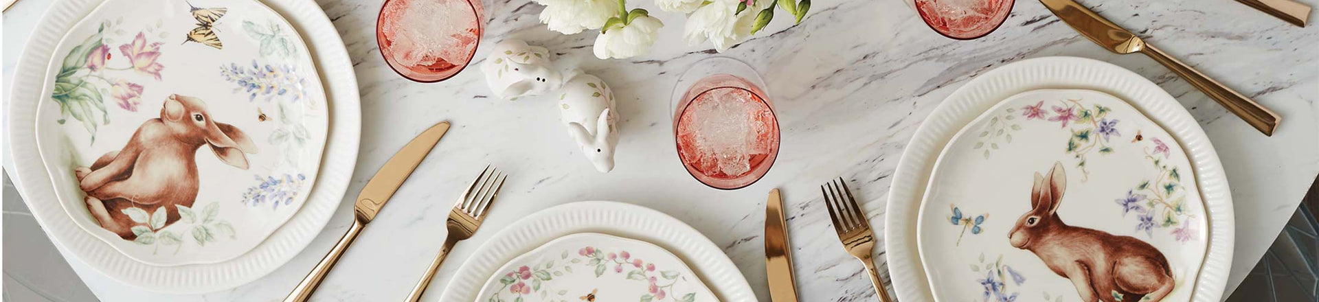 Lenox Butterfly Meadow Bunny tablescape