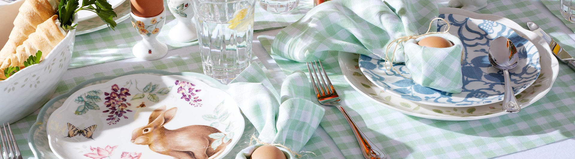 Butterfly Meadow Bunny Plates