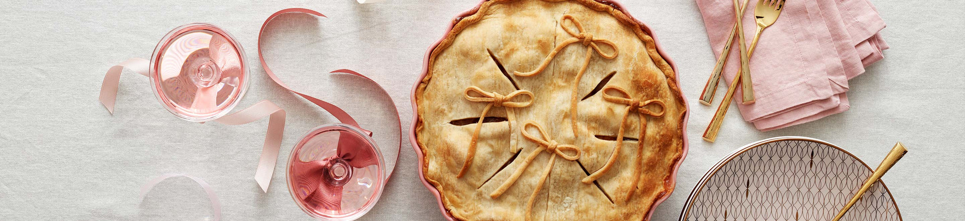Add Dough-Bows On Dessert
