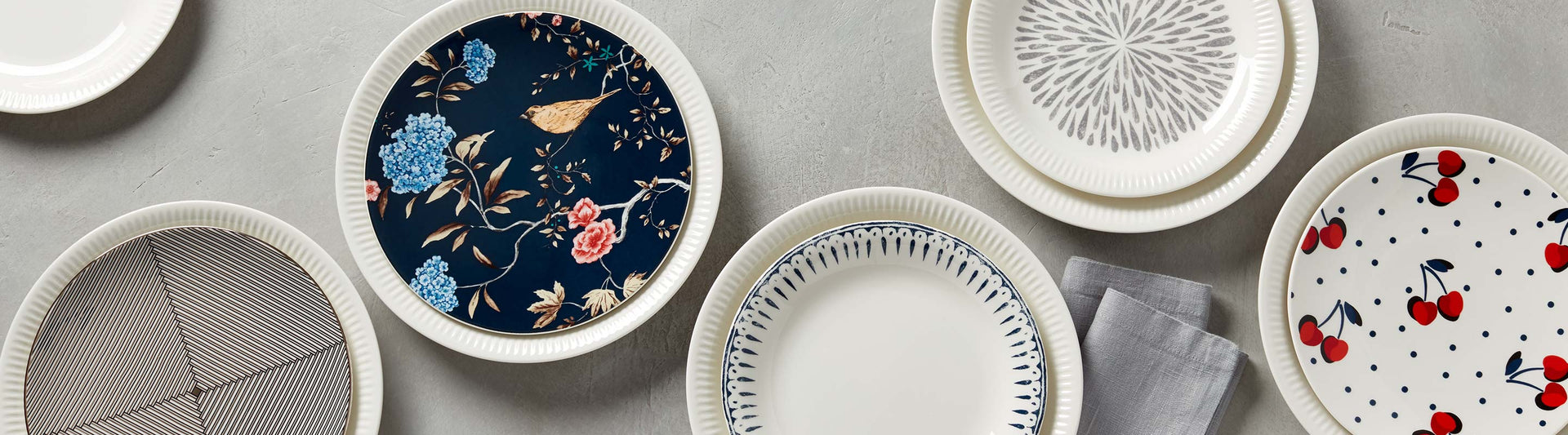 An arrangement of Lenox dish patterns