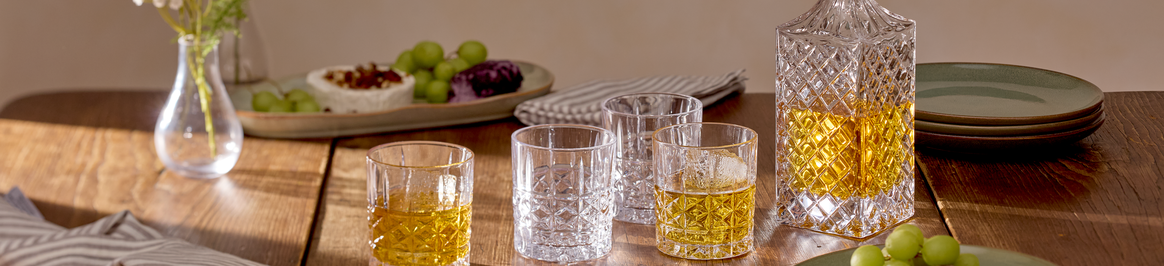 Tuscany Classics 3-Piece Whiskey Decanter & Glass Set