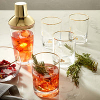 Holiday Gold Barware