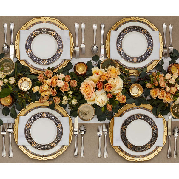 Tablescape with Vintage Jewel Dinnerware