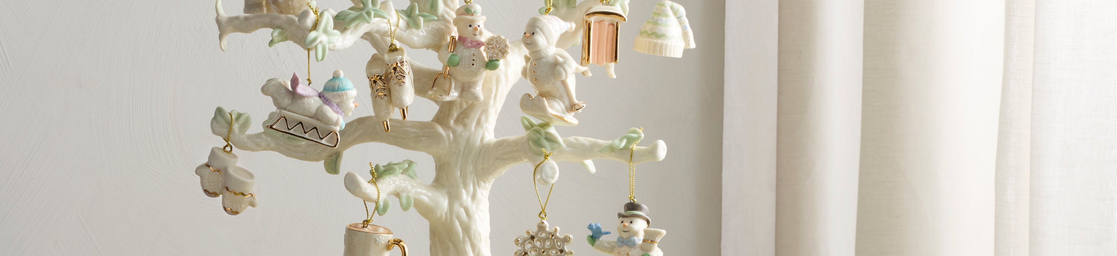 Greenery in vase with Floral Easter 10-Piece Ornament Set