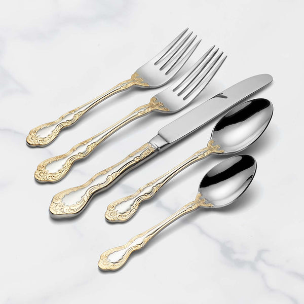 Golden Mandolina flatware