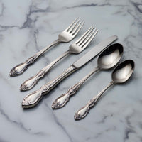 Louisana flatware on marble background