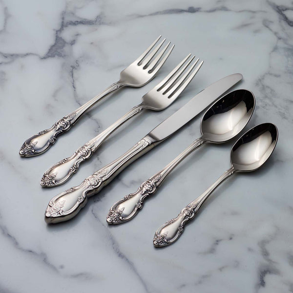 Louisana flatware on marble background