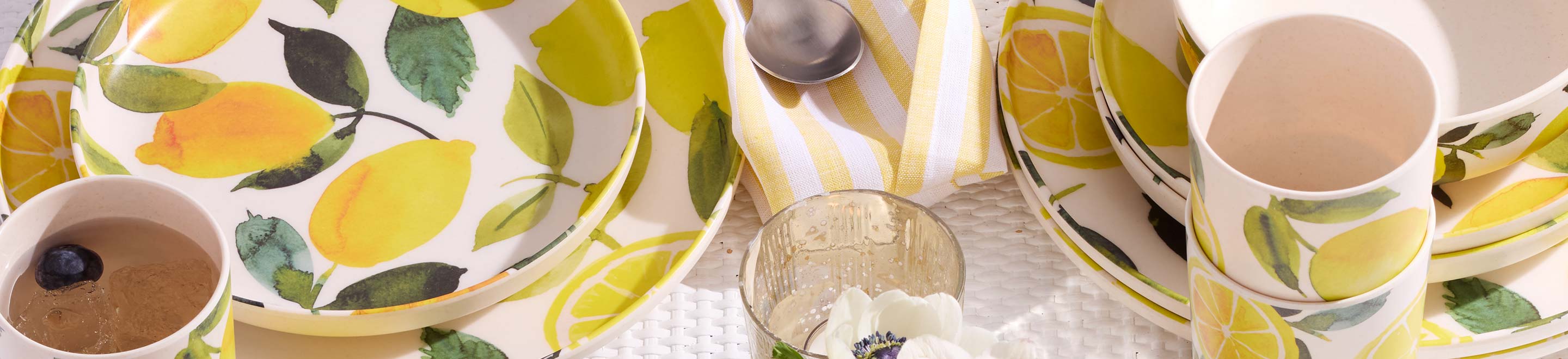 melamine dinnerware table setting