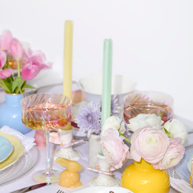 DTOC Pastel Striped Table Candles