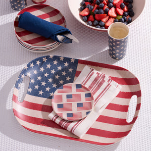 Vintage Americana Handled Serving Tray