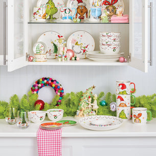Merry Grinchmas Tidbit Plates, Set of 4