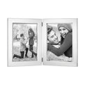 Classic Silverplate 5' x 7' Double Photo Frame