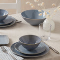 Artisanal Stripe Blue Serving Bowl