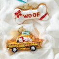 Blown Glass Dog Bone Ornament
