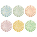 Floral Bamboo Large Plates, Assorted Set Of 6