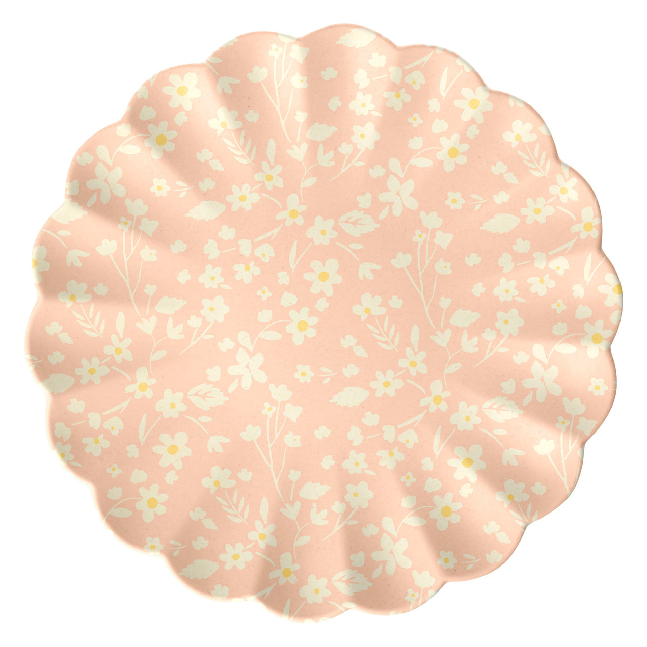 Floral Bamboo Large Plates, Assorted Set Of 6