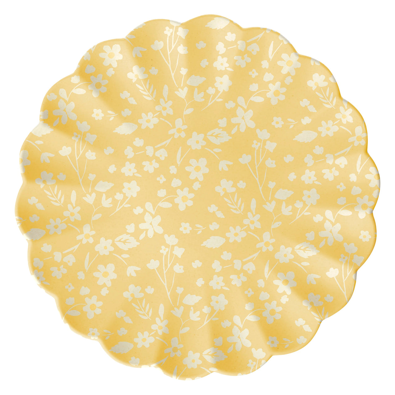 Floral Bamboo Large Plates, Assorted Set Of 6