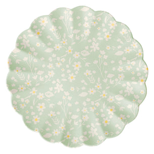 Floral Assorted Bamboo Large Plates, Set of 6