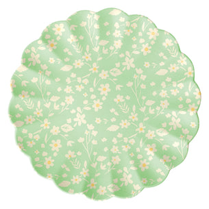 Floral Assorted Bamboo Large Plates, Set of 6