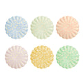 Floral Bamboo Small Plates, Assorted Set Of 6