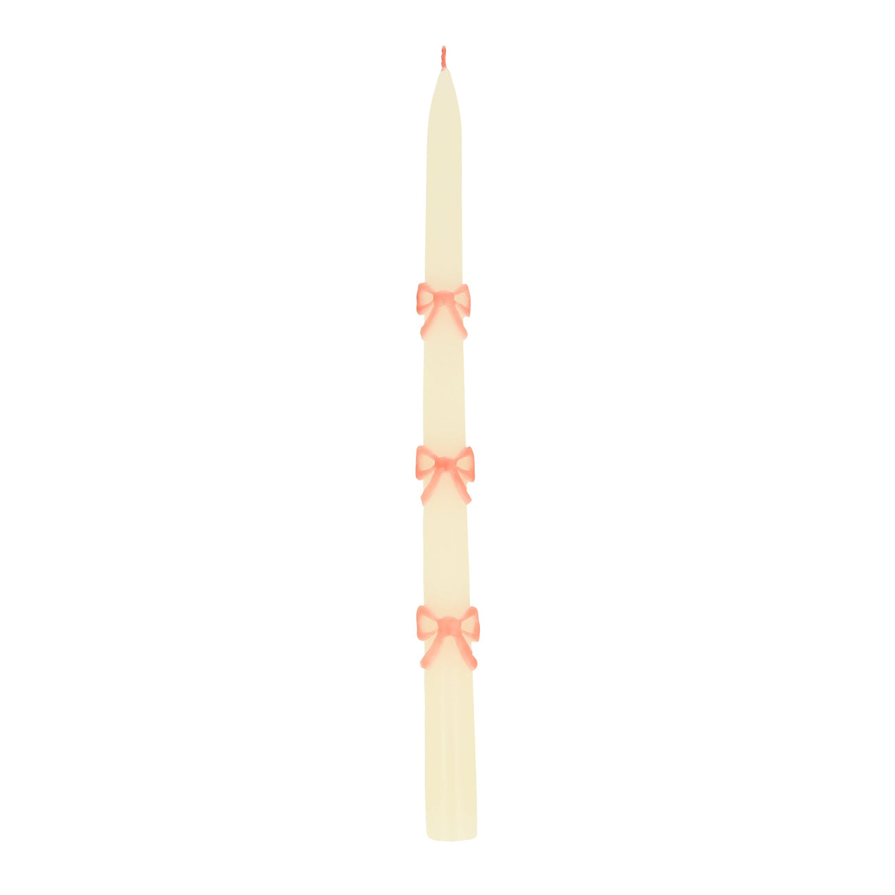 Pink Bow Taper Candles, 2 pc Set