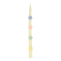 Pastel Flowers Taper Candles, 2 pc Set