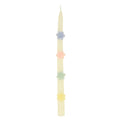 Pastel Flowers Taper Candles, 2 pc Set
