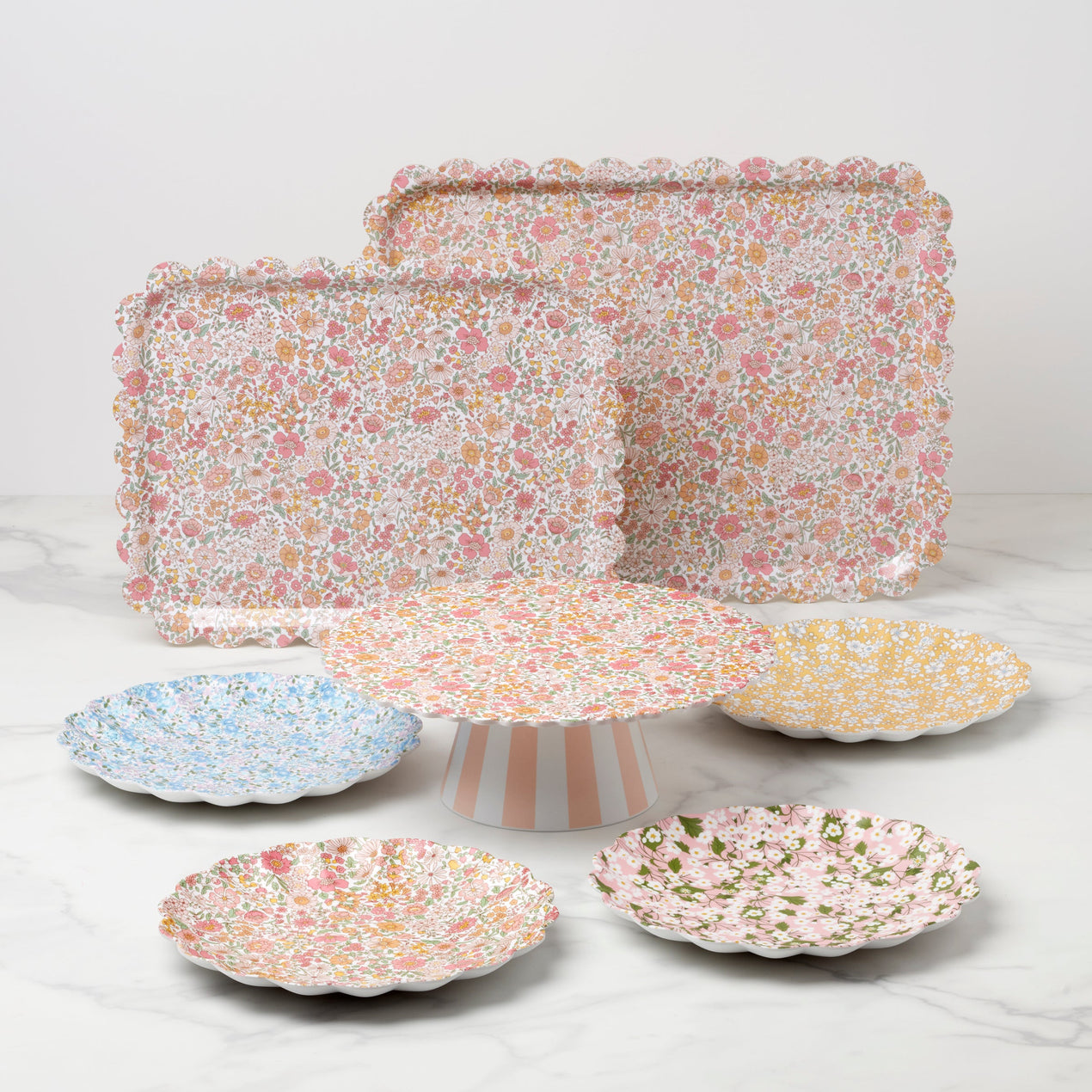 Meri Meri X Liberty Mixed Print Melamine Cake Stand