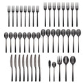 Beacon Black Satin 45-Piece Flatware Set