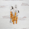 Bamboo Handle 20-Piece Flatware Set