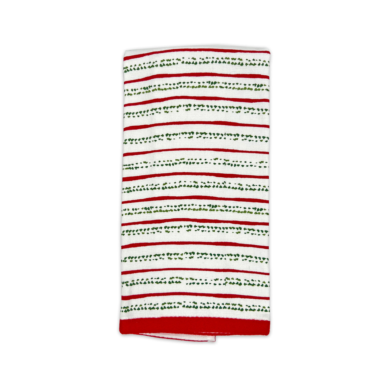 Festive Holiday Stripe Kitchen Towels - Set of 2