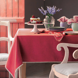 French Perle Red 60x84 Tablecloth