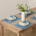 French Perle Periwinkle 13X18 Placemats, Set Of 4