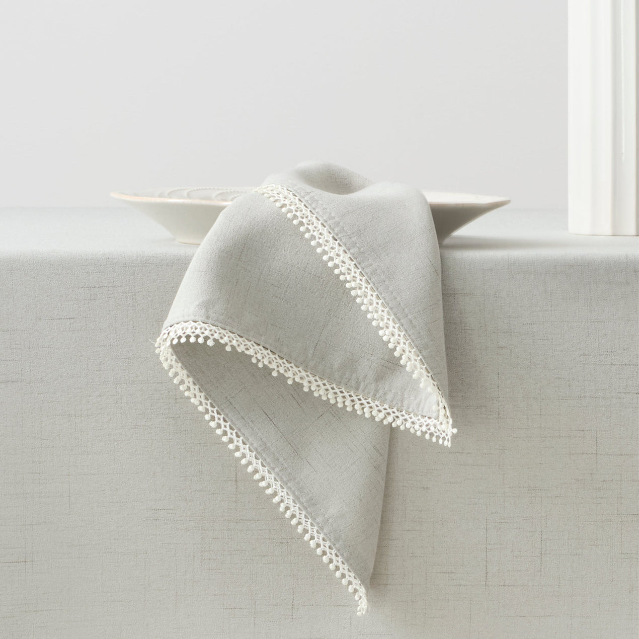 French Perle Dove Grey 19x19 Dinner Napkin