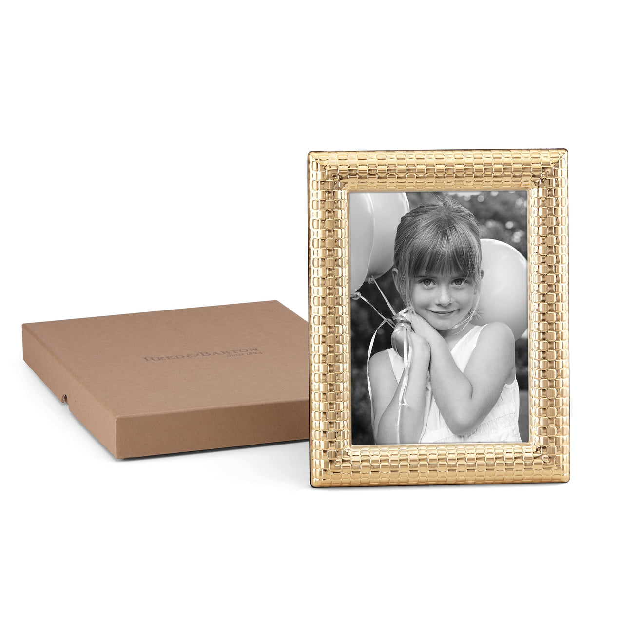 Watchband Satin Gold-Plated Picture Frame, 5