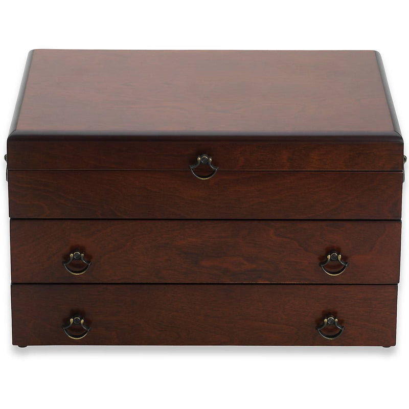 Bristol Grande Mahogany Brown Flatware Chest